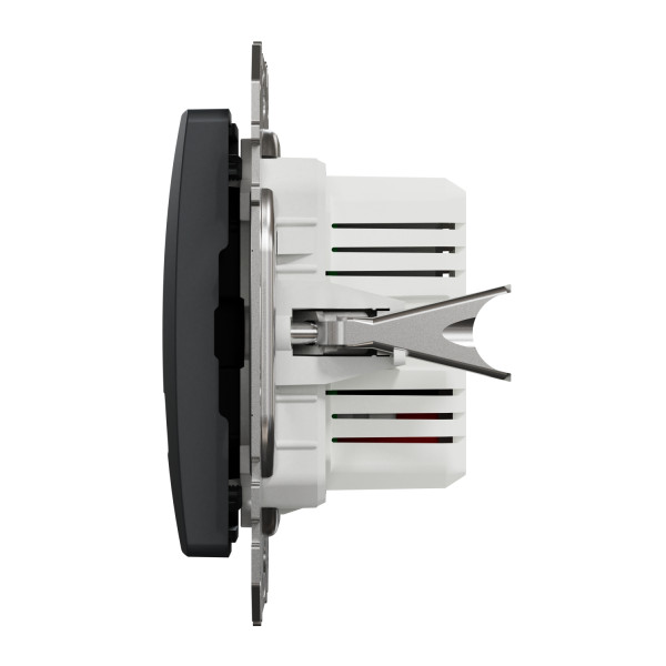 Розетка USB подвійна А+А, 2.1А, 230В, Чорно-сірий, Sedna Design SDD114401