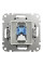 Комп'ютерна розетка RJ45, кат. 6, неекр. UTP, Чорно-сірий, Sedna Design SDD114461