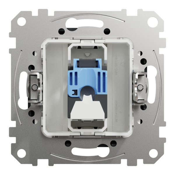 Комп'ютерна розетка RJ45, кат. 6, неекр. UTP, Чорно-сірий, Sedna Design SDD114461