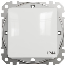 Одноклавішний прохідний перемикач IP44, 10А-250В, Білий, Sedna Design SDD211106