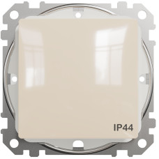Одноклавішний прохідний перемикач IP44, 10А-250В, Бежевий, Sedna Design SDD212106