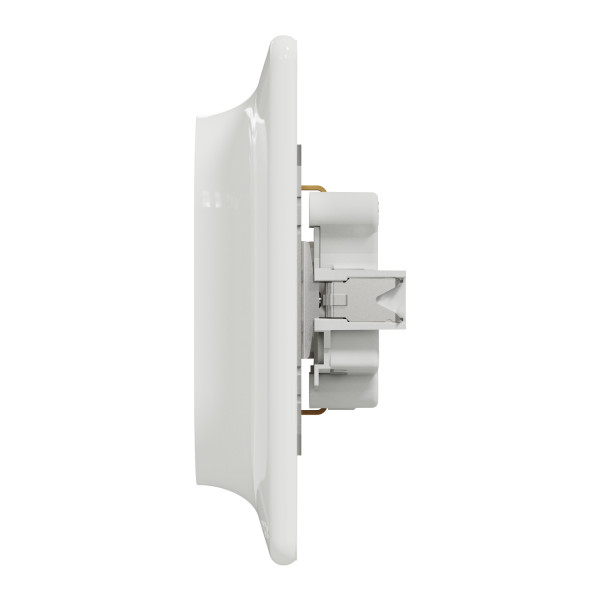 Розетка силова з заземленням подвійна, 16A - 250В зі шторками, Білий, Sedna Design SDD311221