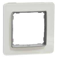 Рамка 1-постовая, Белое стекло, Sedna Elements SDD360801