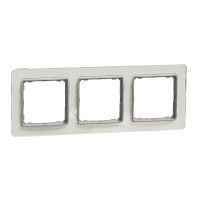 Рамка 3-постова, Біле скло, Sedna Elements SDD360803