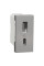 Розетка USB зарядна 2.4А, тип А+С, 1 модуль, алюміній, Unica NEW NU301630