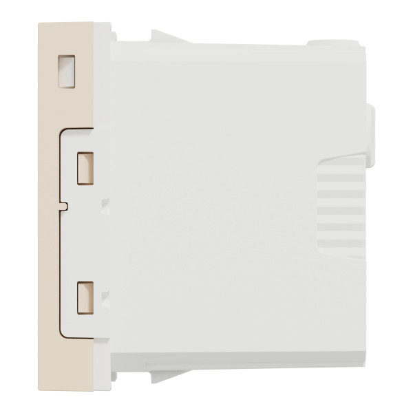Розетка USB зарядна 2.4А, тип А+С, 1 модуль, бежевий, Unica NEW NU301644