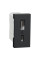 Розетка USB зарядна 2.4А, тип А+С, 1 модуль, антрацит, Unica NEW NU301654