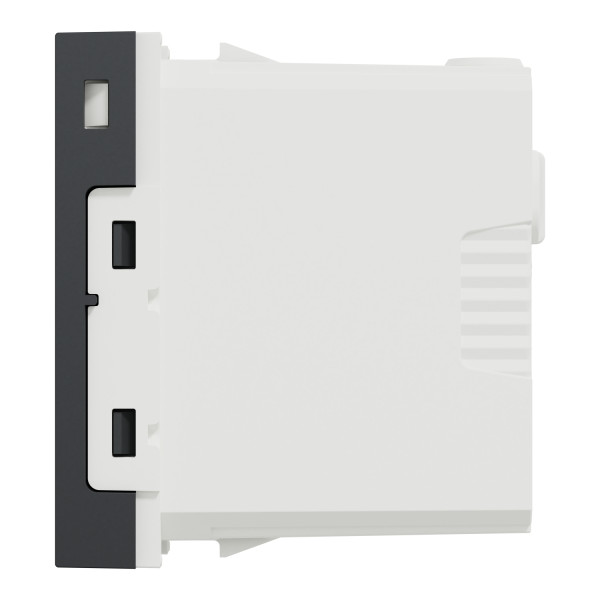 Розетка USB зарядна 2.4А, тип А+С, 1 модуль, антрацит, Unica NEW NU301654