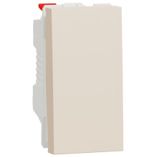 Вимикач кнопковий, 10А, 1 модуль, бежевий, Unica NEW NU310644