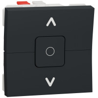 Вимикач для жалюзі, 6А, 2 модуля, антрацит, Unica NEW NU320854