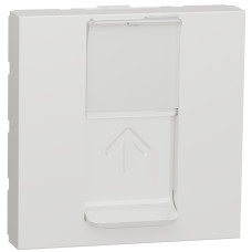 Розетка комп'ютерна RJ45, одинарна, кат.5e UTP, 2 модуля, білий, Unica NEW NU341118