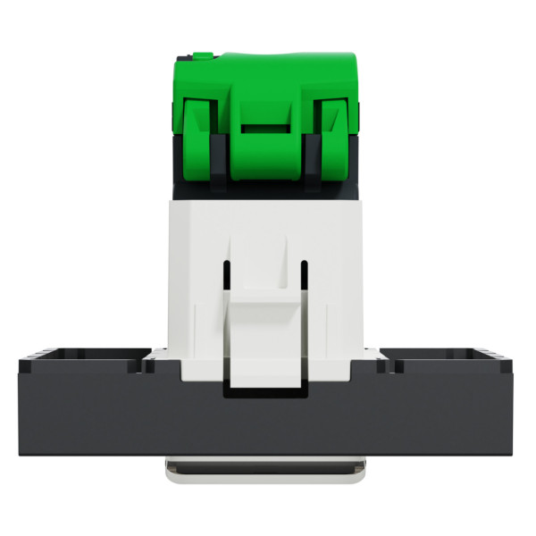 Розетка комп'ютерна RJ45, одинарна, кат.5e UTP, 2 модуля, антрацит, Unica NEW NU341154