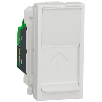 Розетка комп'ютерна RJ45, одинарна, кат.5e STP, 1 модуль, білий, Unica NEW NU341218