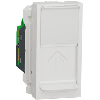 Розетка комп'ютерна RJ45, одинарна, кат.6 UTP, 1 модуль, білий, Unica NEW NU341418