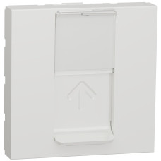 Розетка комп'ютерна RJ45, одинарна, кат.6 STP, 2 модуля, білий, Unica NEW NU341718