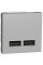 Розетка USB зарядна подвійна 2.1А, тип А, 2 модуля, алюміній, Unica NEW NU341830