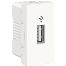 Розетка для передачі даних USB 3.0, 1 модуль, білий, Unica NEW NU342918