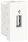 Розетка для передачі даних USB 3.0, 1 модуль, білий, Unica NEW NU342918