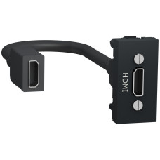 Розетка HDMI, 1 модуль, антрацит, Unica NEW NU343054
