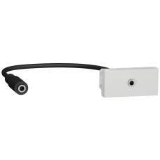 Розетка Minijack 1 модуль, білий, Unica NEW NU343318