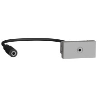 Розетка Minijack 1 модуль, алюминий, Unica NEW NU343330
