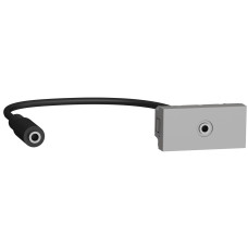 Розетка Minijack 1 модуль, алюміній, Unica NEW NU343330
