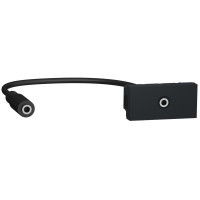 Розетка Minijack 1 модуль, антрацит, Unica NEW NU343354