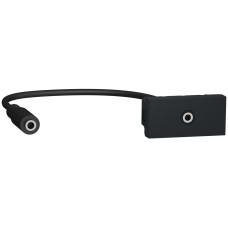 Розетка Minijack 1 модуль, антрацит, Unica NEW NU343354