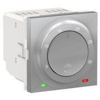 Термостат комнатный, 8А, встроенный датчик, алюминий, Unica NEW NU350130