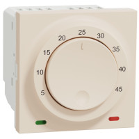 Термостат комнатный, 8А, встроенный датчик, бежевый, Unica NEW NU350144