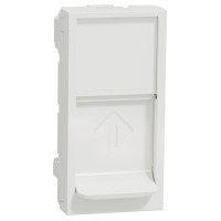 Центральна панель RJ45 Keystone/Sistimax, 1 модуль, білий, Unica NEW NU946018