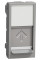 Центральна панель RJ45 Keystone/Sistimax, 1 модуль, алюміній, Unica NEW NU946030
