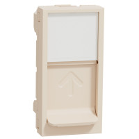 Центральна панель RJ45 Keystone/Sistimax, 1 модуль, бежевий, Unica NEW NU946044