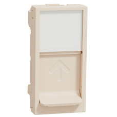 Центральна панель RJ45 Keystone/Sistimax, 1 модуль, бежевий, Unica NEW NU946044