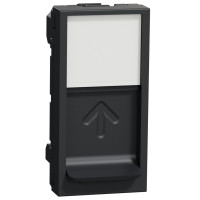 Центральна панель RJ45 Keystone/Sistimax, 1 модуль, антрацит, Unica NEW NU946054