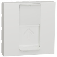 Центральна панель RJ45 Keystone/Sistimax, 2 модуля, білий, Unica NEW NU946118