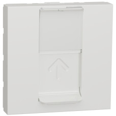 Центральна панель RJ45 Keystone/Sistimax, 2 модуля, білий, Unica NEW NU946118