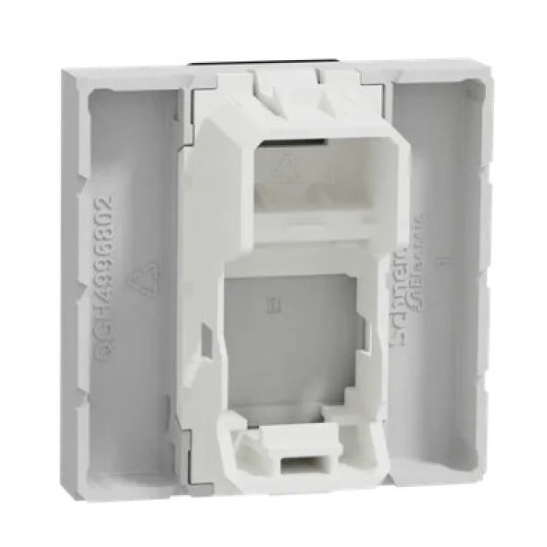 Центральна панель RJ45 Keystone/Sistimax, 2 модуля, алюміній, Unica NEW NU946130