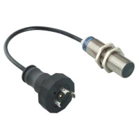Индуктивный датчик XS6 M18, L62мм, латунь, Sn8мм, 24...240VAC/DC, DIN 0.15 м, Telemecanique XS618B1MAL01C