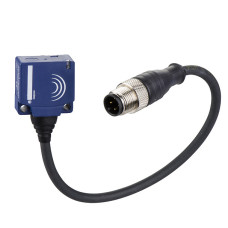 Індуктивний датчик XS7 26x26x13 - PBT - Sn10мм - 12..24VDC - M12 0.15m PUR, Telemecanique XS7E1A1PAP01M12