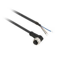Гніздовий роз'єм кутовий, M8, 3 контакти, кабель PUR 5 м, Telemecanique XZCP0866L5