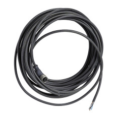 Гніздовий роз'єм кутовий, M12, 5 контактів, кабель PUR 10 м, Telemecanique XZCP12V12L10