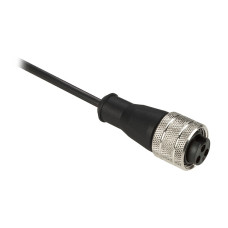 Гніздовий роз'єм прямий, 1/2"20 UNF, 3 контакти, кабель PUR 5 м, Telemecanique XZCP1865L5