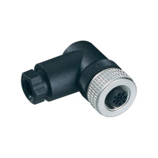 Гніздовий роз'єм кутовий, M12, 4 контакти, кабель PVC 20 м, Telemecanique XZCPA1241L20