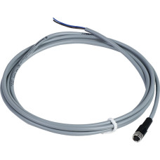 Гніздовий роз'єм прямий, M8, 3 контакти, кабель PVC 2 м, Telemecanique XZCPV0566L2