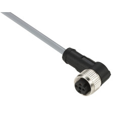 Гніздовий роз'єм кутовий, M12, 5 контактів, кабель PVC 2 м, Telemecanique XZCPV12V12L2
