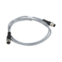 Соединительный кабель XZ, прямой штекер M12 4 pin, прямое гнездо M12 4 pin, PVC 1 м, Telemecanique XZCRV1511041C1